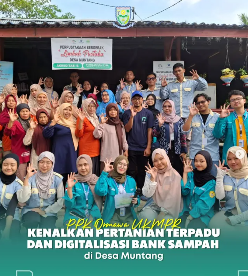 PPK Ormawa UKMPR UNSOED Kenalkan Pertanian Terpadu dan Digitalisasi Bank Sampah di Desa Muntang