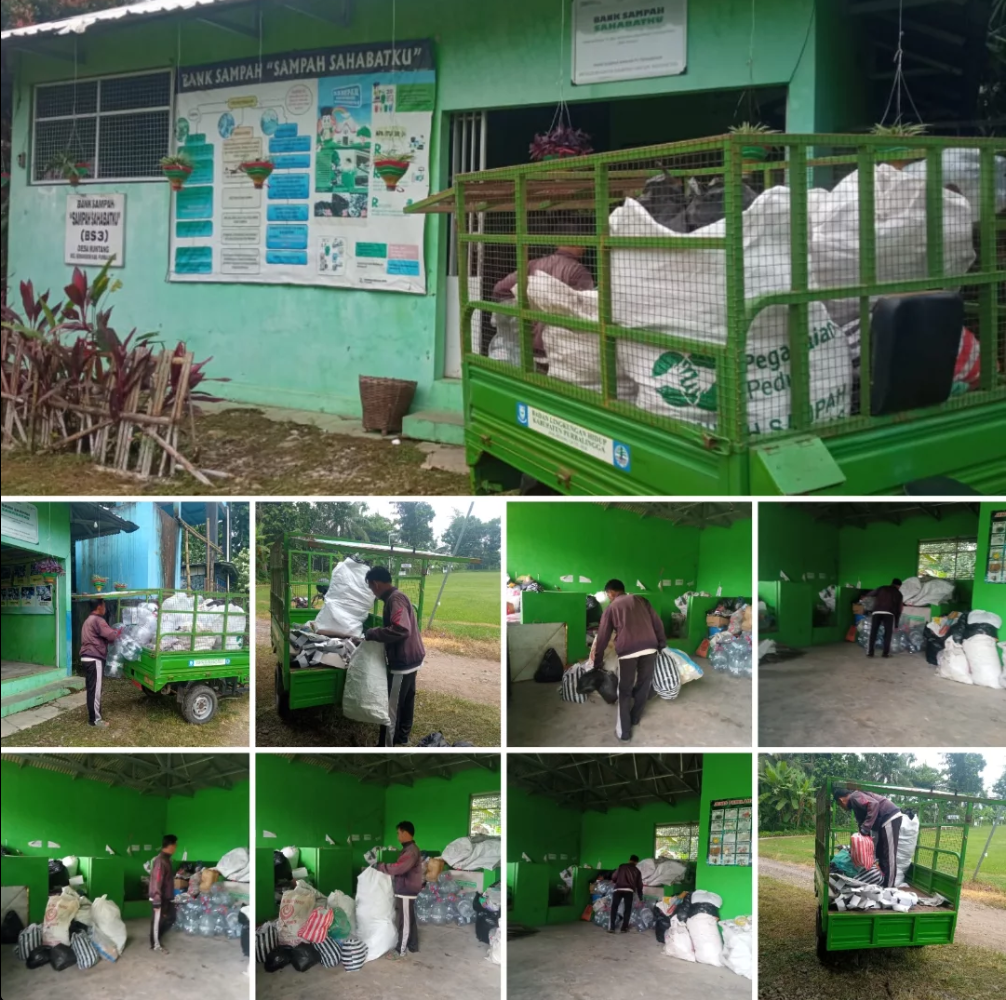 Warga Desa Muntang Aktif 'Sedekah Sampah', Relawan Bank Sampah Sahabatku Lakukan Pembongkaran