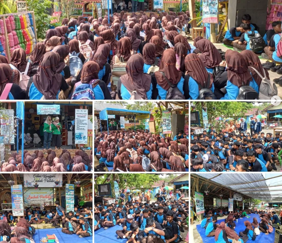 "Serbu" Limbah Pustaka, Ratusan Siswa SMPN 1 Karanganyar Ikuti Wisata Edukasi Pengelolaan Sampah